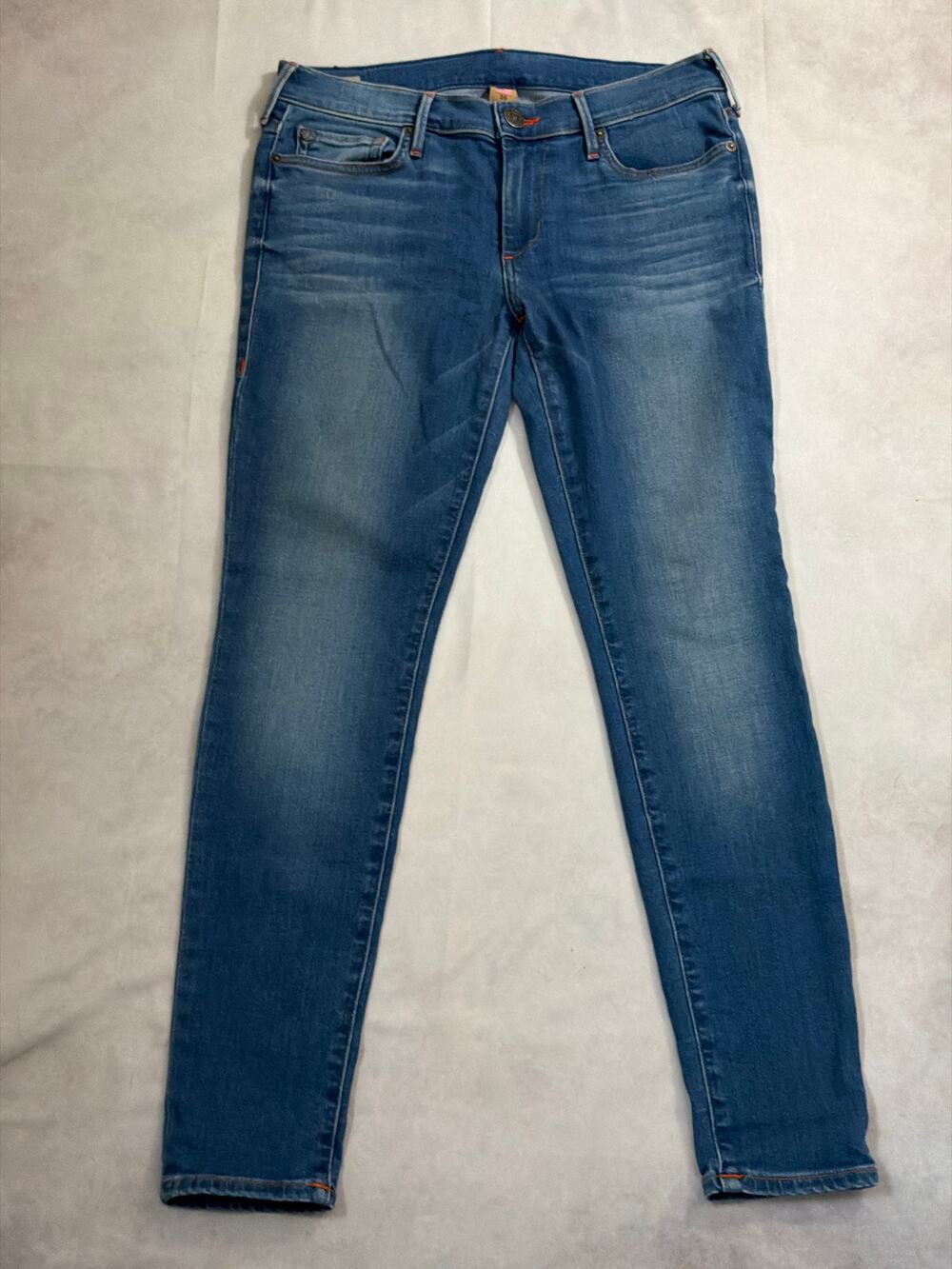 True Religion Size 30 Casey Low Rise Super Skinny Blue Jeans